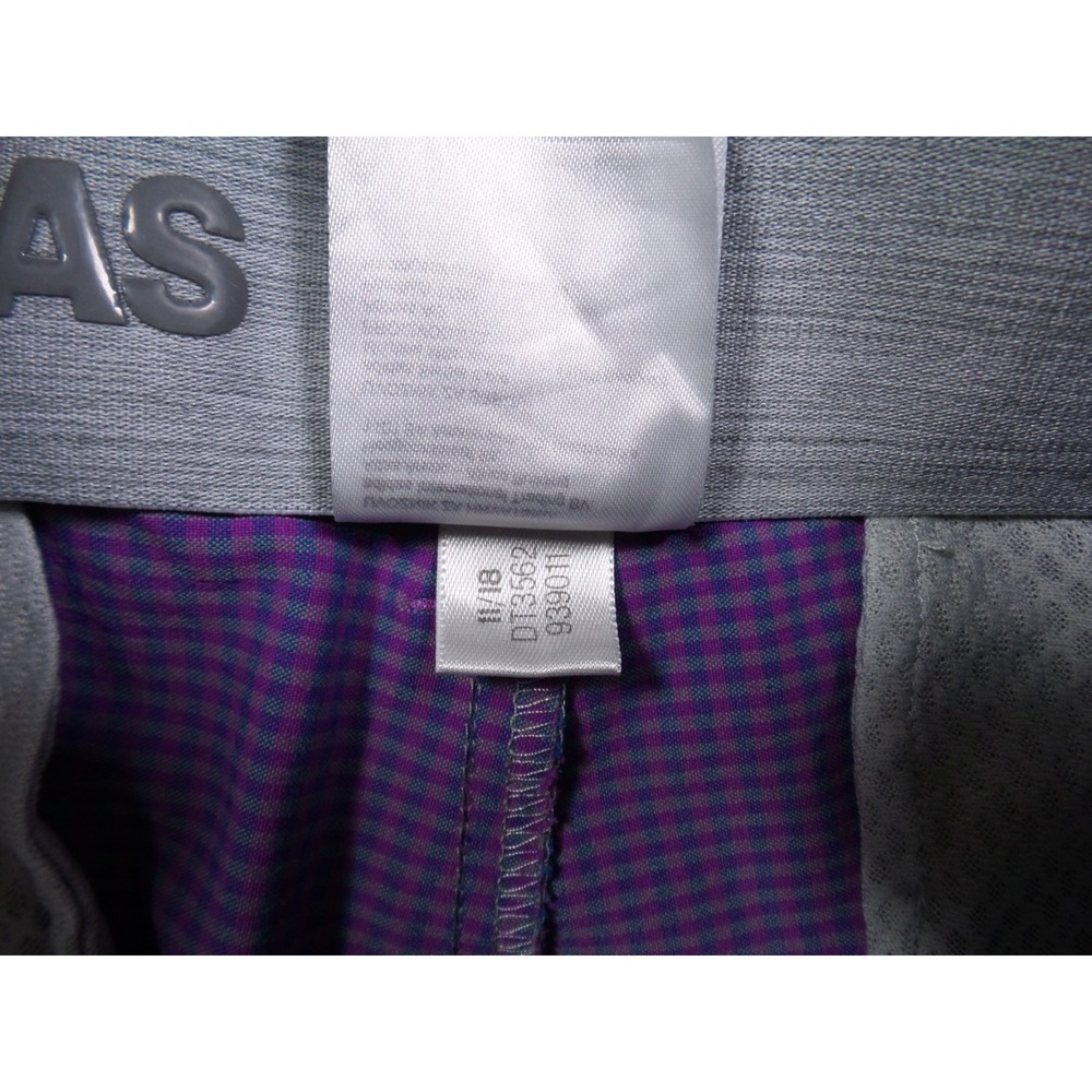Adidas Golf Shorts Mens Size 32 Purple Ultimate 365 Gingham Plaid Stretch - Picture 13 of 14